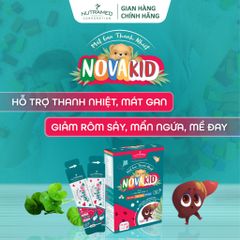 Gói Uống Mát Gan Thanh Nhiệt Novakid cho Trẻ Em - Hỗ Trợ Giảm Rôm Sảy, Mẩn Ngứa (Hộp 10 Gói x 10ml) - Nutramed