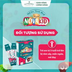 Gói Uống Mát Gan Thanh Nhiệt Novakid cho Trẻ Em - Hỗ Trợ Giảm Rôm Sảy, Mẩn Ngứa (Hộp 10 Gói x 10ml) - Nutramed