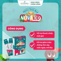 Gói Uống Mát Gan Thanh Nhiệt Novakid cho Trẻ Em - Hỗ Trợ Giảm Rôm Sảy, Mẩn Ngứa (Hộp 10 Gói x 10ml) - Nutramed