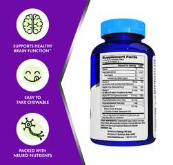 Kẹo Nhai Focus Factor For Kids 150 Viên - Bổ Não, Tăng Trí Nhớ Với Vitamin Berry Blast - Sản Phẩm Mỹ Chính Hãng Cho Trẻ Từ 4 Tuổi