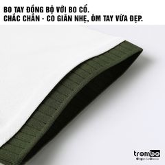 Áo Polo Nam TROMBE GREENERY Cổ Gân Phối Màu - Vải Pique Mềm Mại, Form Đẹp Tay Raglan Phong Cách Hiện Đại, Lịch Lãm Mặc Đi Làm, Đi Chơi