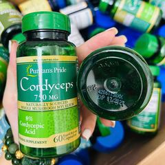 Đông trùng hạ thảo Puritan’s Pride Cordyceps 750mg 60 viên