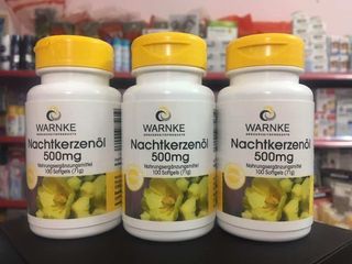 Viên Uống Tinh Dầu Hoa Anh Thảo Warnke Nachtkerzenöl 500mg - Cân Bằng Nội Tiết Tố, Hỗ Trợ Giảm Đau Kinh Nguyệt và Cải Thiện Da