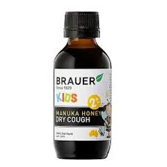 Siro BRAUER Kids Manuka Honey - Giảm ho khan, giảm đau họng cho trẻ từ 2 tuổi, 100ml, hỗ trợ sức đề kháng hiệu quả