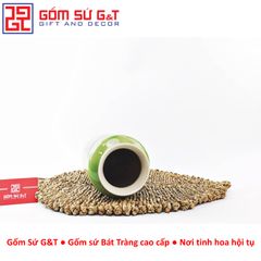 Lọ Hoa Dáng Phích Loe Vẽ 3D Hoa Phù Dung - Gốm Sứ Cao Cấp, Trang Trí Phòng Ăn Sang Trọng, Quà Tặng Ý Nghĩa