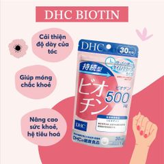 [Nhập khẩu] Viên Uống DHC Sustained Release Biotin bổ sung biotin giúp kích thích mọc tóc, làm đẹp da ( Gói 30 viên)