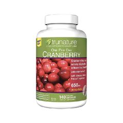 Viên Uống Hỗ Trợ Đường Tiết Niệu Trunature Cranberry 650Mg - Bảo Vệ Sức Khỏe Đường Tiểu, 140 Viên USA