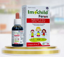 Imochild Feron 30ml - Bổ sung Sắt, Acid Folic và Vitamin Nhóm B cho Trẻ Em và Người Lớn - Hỗ trợ Tạo Máu, Vị Chanh Ngon