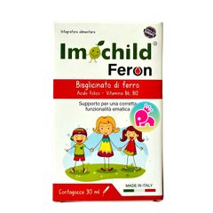 Imochild Feron 30ml - Bổ sung Sắt, Acid Folic và Vitamin Nhóm B cho Trẻ Em và Người Lớn - Hỗ trợ Tạo Máu, Vị Chanh Ngon