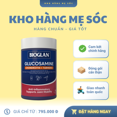Viên Uống Bổ Xương Khớp Bioglan Glucosamine + Chondroi + Nghệ 120 Viên - Hỗ Trợ Khớp Linh Hoạt, Giảm Đau Nhức - Thương Hiệu Uớc Uy Tín