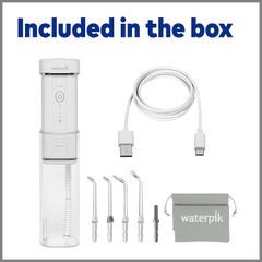 Máy Tăm Nước Waterpik WF-17CD010-1 - Di Động, Sạc USB-C, Đầu Tăm Precision, Khuyên Dùng bởi Nha Sĩ - Chăm Sóc Răng Miệng Hiệu Quả