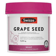Viên Uống Tinh Chất Hạt Nho Swisse Beauty Grape Seed 14,250mg 300 Viên - Chống Oxy Hóa, Chăm Sóc Da, Bảo Vệ Tim Mạch - Hàng Úc Uy Tín