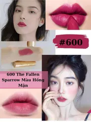 Son Gucci 600 Rouge À Lèvres Satin - The Fallen Sparrow, Màu Đỏ Tươi Quyến Rũ, Chất Son Mềm Mại, Giữ Màu Lâu, Mỹ Phẩm Thời Trang Cao Cấp
