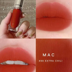 [ không hộp ] Son Kem MAC Locked Kiss Ink 24HR Lipcolour 99 Extra Chili Màu Đỏ Gạch