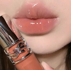 [ không hộp ] Son Bóng Yves Saint Laurent YSL Loveshine Plumping Lip Oil Gloss 05 California Sunshine Màu Cam Đào