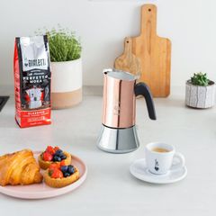Máy Pha Cà Phê Espresso Bialetti Venus 4 Cốc Màu Đồng - Thiết Kế Độc Đáo và Bền Bỉ, Pha Cà Phê Ý Chính Hiệu Quả
