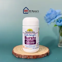 Viên bổ sung canxi Nature's Way Bursts - Canxi từ tảo lỏng với Magie & Kẽm cho trẻ 30 viên, hỗ trợ xương chắc khỏe và phát triển.