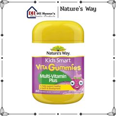 Viên Nhai Bổ Sung Vitamin Nature's Way Kids Smart Vita Gummies Multi-Vitamin Plus 60 Viên - Hỗ Trợ Sức Khỏe Trẻ Em Từ 2 Tuổi