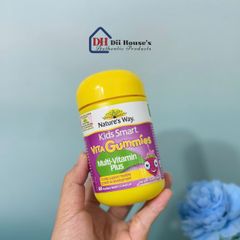 Viên Nhai Bổ Sung Vitamin Nature's Way Kids Smart Vita Gummies Multi-Vitamin Plus 60 Viên - Hỗ Trợ Sức Khỏe Trẻ Em Từ 2 Tuổi