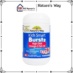 Viên Nhai Bổ Sung Omega-3 Nature's Way Kids Smart Bursts - Hỗ Trợ Não Bộ & Mắt Cho Trẻ Em, 60 Viên