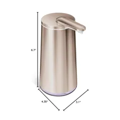 Chiết Xà Phòng Cảm Ứng Tạo Bọt Simplehuman 295ml - Bình Chiết Thép Không Gỉ Chống Thấm Nước, Pin Sạc 3 Tháng, Thiết Kế Tiện Lợi