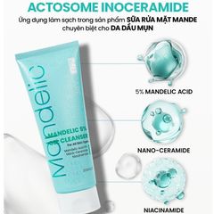 MD CARE Sữa Rửa Mặt Mandelic 5% - Gel Dịu Nhẹ Cấp Ẩm, Làm Sạch Lỗ Chân Lông, Giảm Mụn, Tẩy Tế Bào Chết Cho Da Rạng Rỡ 200ml