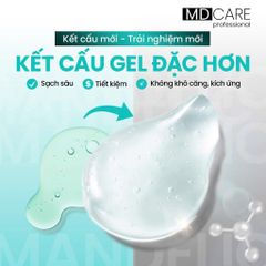 MD CARE Sữa Rửa Mặt Mandelic 5% - Gel Dịu Nhẹ Cấp Ẩm, Làm Sạch Lỗ Chân Lông, Giảm Mụn, Tẩy Tế Bào Chết Cho Da Rạng Rỡ 200ml