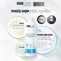 Sữa Tắm Giảm Mụn Lưng MD CARE C.L.E.A.N.S.E - Tẩy Tế Bào Chết Cho Da Sáng Mịn, Chống Viêm Mụn, Dung Tích 200ml