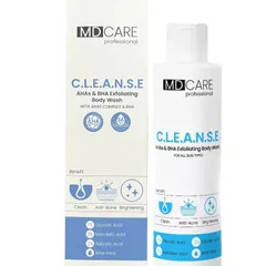 Sữa Tắm Giảm Mụn Lưng MD CARE C.L.E.A.N.S.E - Tẩy Tế Bào Chết Cho Da Sáng Mịn, Chống Viêm Mụn, Dung Tích 200ml