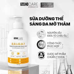 Sữa Dưỡng Thể MD CARE B.R.I.G.H.T Brightening Booster 200ml - Làm Trắng Da, Mờ Thâm, Cung Cấp Độ Ẩm và Chống Lão Hóa