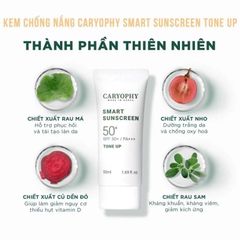Kem Chống Nắng Caryophy SPF50+ PA+++ Tone Up 50ml - Giúp Làm Sáng Da, Bảo Vệ Tối Ưu Trước Tia UV, Dành Cho Da Nhạy Cảm