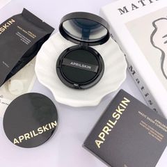 Phấn Nước Aprilskin Black Magic Snow Cushion SPF50+ PA+++ 15g - Phấn Trang Điểm Chống Nắng, Dưỡng Ẩm Cho Da Nhạy Cảm