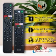 Điều Khiển Giọng Nói Sony Smart TV - Remote Tivi Hàng Chính Hãng Tương Thích Tivi Sony 2019-2020, Phím Nhạy, Thiết Kế Nhỏ Gọn