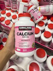 Viên uống Bổ sung Canxi 600mg + Vitamin D3 400 I.U Kirkland Signature 500 viên - Giúp xương và răng chắc khỏe, Hàng Mỹ chính hãng