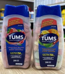 Viên ngậm giảm đau dạ dày Tums 200 viên - Hương dâu tự nhiên, giảm đau nhanh và dễ chịu cho tiêu hóa hiệu quả