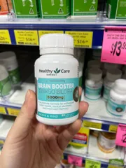 Viên uống bổ não Ginkgo Biloba Healthy Care 6000mg - Tăng cường trí nhớ và sức khỏe não bộ, 60 viên hữu hiệu cho sinh viên và người lớn tuổi - Úc
