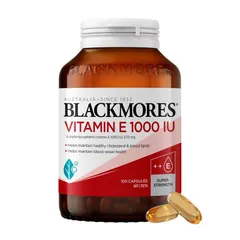 Viên uống Blackmores Vitamin E 1000IU - Bổ sung vitamin E hỗ trợ sức khỏe tim mạch và làm đẹp da - 100 viên