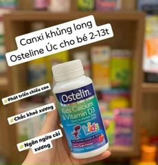 Viên Uống Bổ Sung Canxi & Vitamin D3 Cho Bé Ostelin 90 Viên - Hỗ Trợ Phát Triển Xương, Chiều Cao, Dễ Uống, Nhập Khẩu Úc