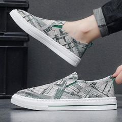 Giày Lười Nam T2505 - Slip-on Vải Dệt Kim Thoáng Khí, Đế Cao Su Chống Trơn Trượt, Phong Cách Mùa Hè Thoải Mái