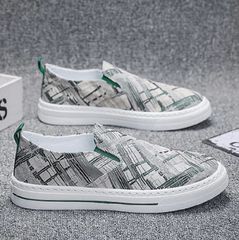 Giày Lười Nam T2505 - Slip-on Vải Dệt Kim Thoáng Khí, Đế Cao Su Chống Trơn Trượt, Phong Cách Mùa Hè Thoải Mái