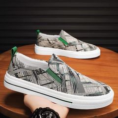 Giày Lười Nam T2505 - Slip-On Thoáng Khí Mùa Hè, Vải Dệt Kim, Đế Cao Su Chống Trơn Trượt, Phong Cách Thời Trang