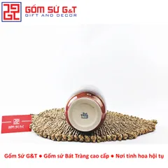 Lọ Hoa Gốm Sứ Hình Phích Loe Vẽ 3D Sắc Chuối - Trang Trí Nhà Cửa Hiện Đại và Sang Trọng từ Gốm Sứ G&T