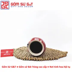 Lọ Hoa Gốm Sứ Hình Phích Loe Vẽ 3D Sắc Chuối - Trang Trí Nhà Cửa Hiện Đại và Sang Trọng từ Gốm Sứ G&T