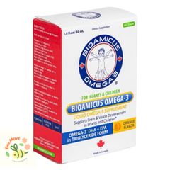 DHA BioAmicus Omega 3 Cho Trẻ Sơ Sinh - Không Tanh, Vị Ngon Dễ Chịu, Hỗ Trợ Phát Triển Não Bộ và Thị Giác