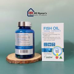 Dầu Cá Careline Fish Oil 1000mg - Hỗ Trợ Omega 3, DHA, EPA, Tăng Cường Sức Khỏe Tim Mạch và Não Bộ - 100 Viên
