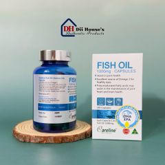 Dầu Cá Careline Fish Oil 1000mg - Hỗ Trợ Omega 3, DHA, EPA, Tăng Cường Sức Khỏe Tim Mạch và Não Bộ - 100 Viên