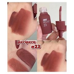 Son Kem Velvet Peripera INK VELVET 23 Nutty Nude 4g - Chất Mịn, Bám Màu Lâu Trôi, Đẹp Tự Nhiên Cho Mọi Tông Da