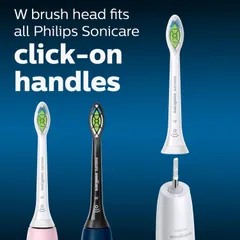 Đầu bàn chải điện Philips Sonicare W DiamondClean Replacement Brush Heads hộp 2 cái [Hàng Mỹ]