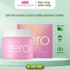 Sáp Tẩy Trang BANILA Co Clean It Zero 100ml - Dưỡng ẩm và Tẩy trang hiệu quả cho da nhạy cảm, chính hãng tại Nana Shop