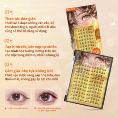 Set Mi Giả Hoa Hướng Dương Anime ELYZZA - Mi Tách Sợi Tái Sử Dụng Kèm Nhíp, Keo Dán - Dễ Dàng Làm Đẹp Cho Đôi Mắt Cuốn Hút